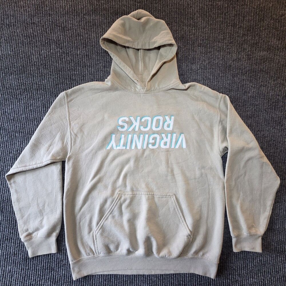 Danny Duncan Virginity Rocks Graphic Print Beige Hoodie Pullover Men's Size M